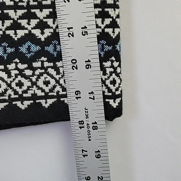 LOFT Faux Wrap Cotton Blend Mini Skirt Boho Print Size 6 - Picture 11 of 13